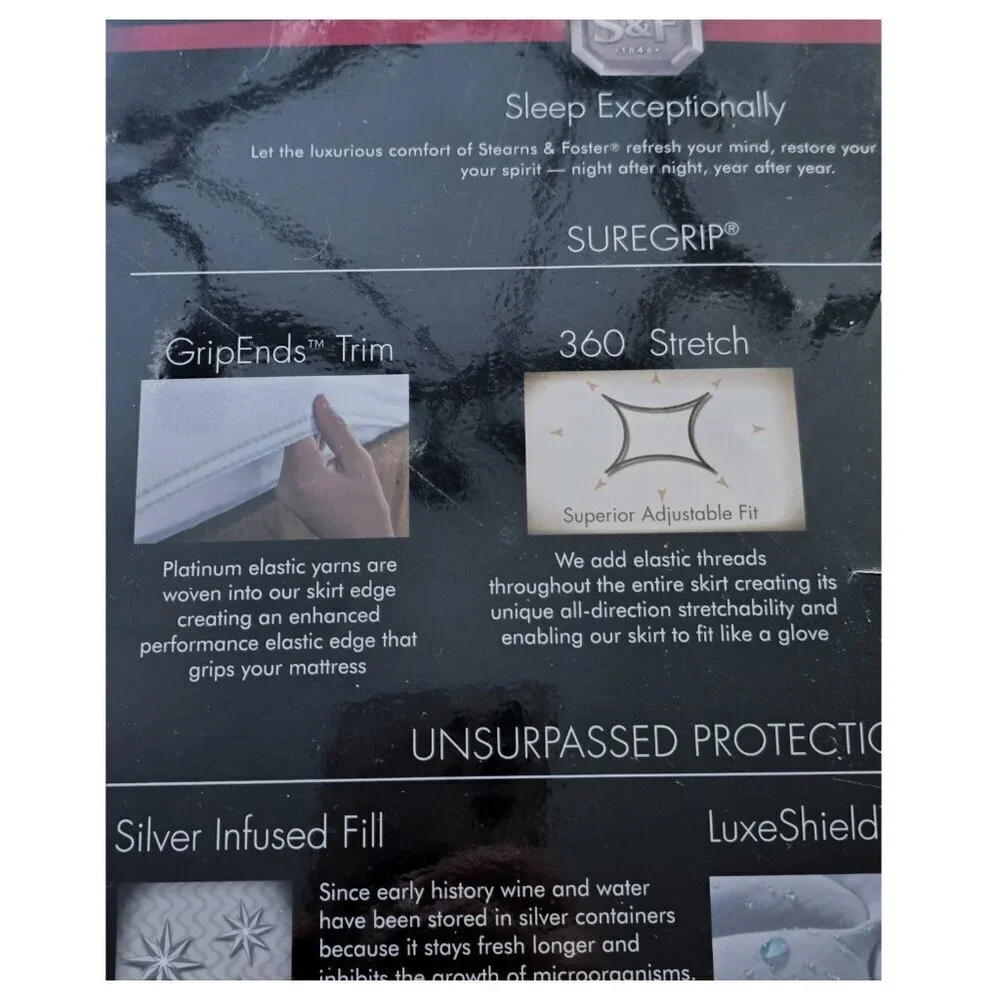 Stearns & Foster 600 Thread Count Covington Plush Mattress Pad Twin Size